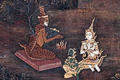 Detail from a mural painting with a 'Ramakien' motif - Thai version of the Indian Ramayana - from the temple complex of the Emerald Buddha, Bangkok (late 18th century) 